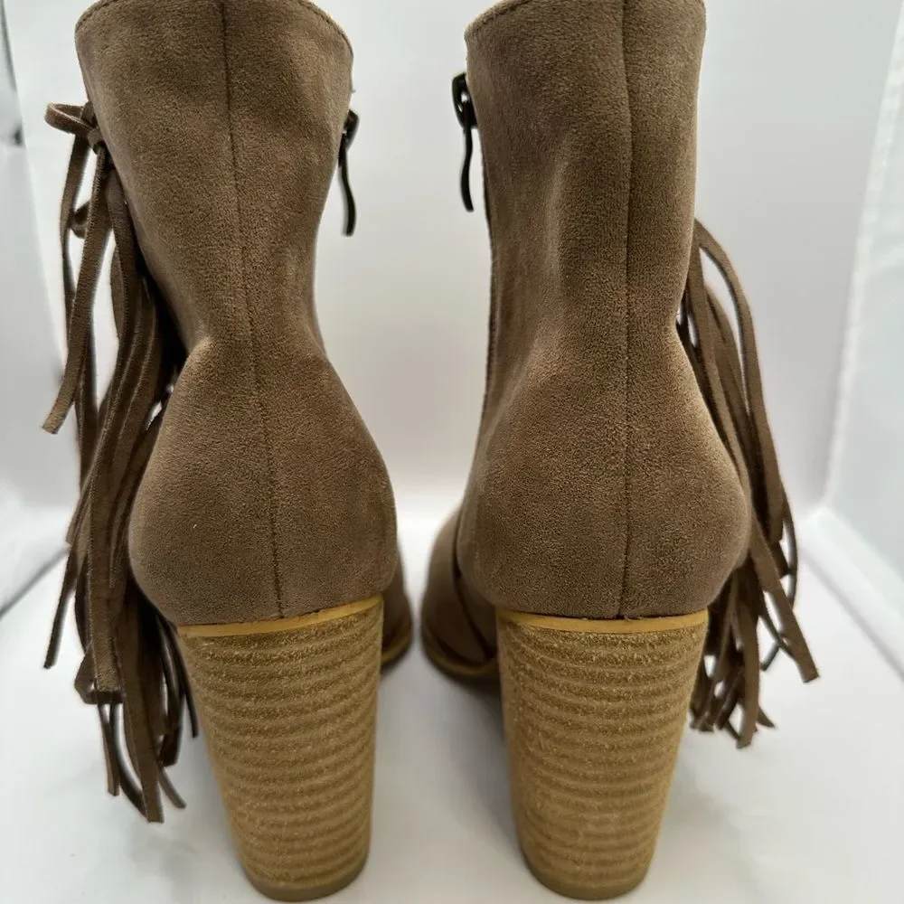 Beast Fashion Fringe Ankle Boot Size 7